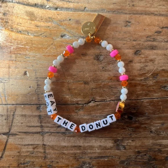 NWT Little Words Project x Dunkin’ Bracelet - Eat The Donut - Picture 1 of 1